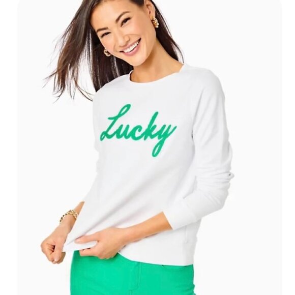 Lilly Pulitzer Rami LUCKY sweatshirt size XXL - Picture 4 of 4